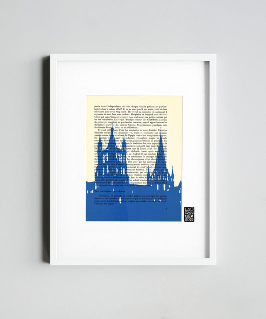 Lausanne I (Bleu) - Affiche Collector