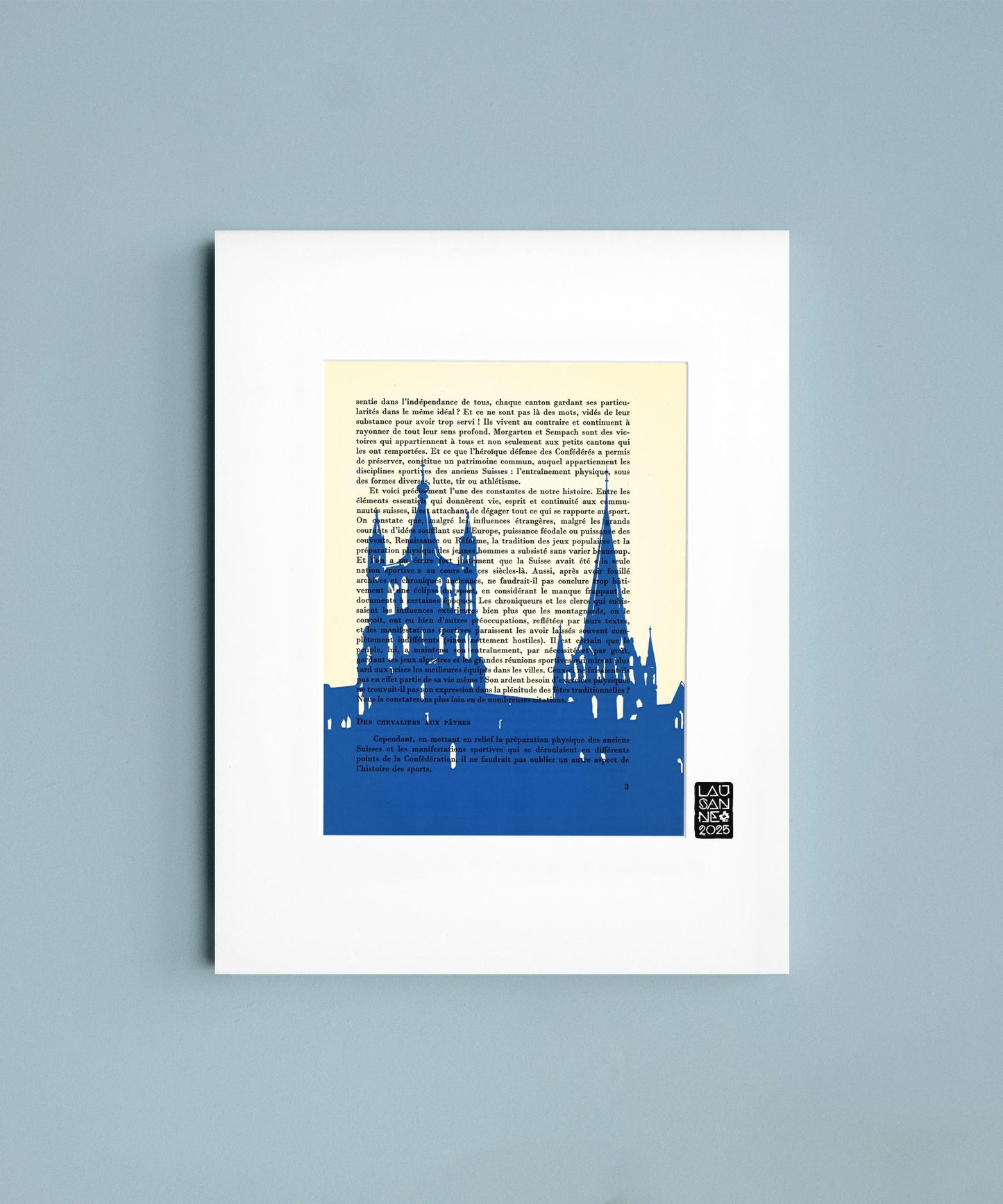 Lausanne I (Blu) - Poster da Collezione