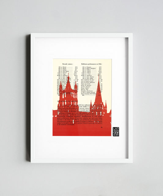 Lausanne IV (Rosso) - Poster da Collezione
